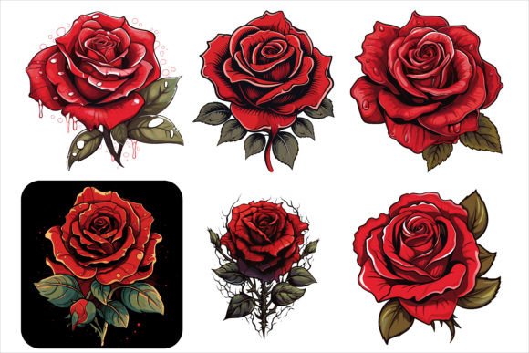 Download Watercolor Red Rose Floral Bouquet - Premium Resources