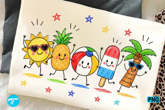 Download Funny Summer Doodle Ice Cream Sun Shirt - Premium Resources