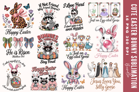 Download Cute Easter Bunny Sublimation Designs Bu - Sublimation designs Collection