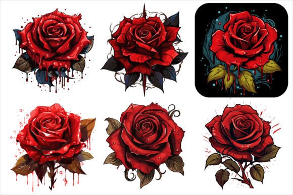 Download Watercolor Red Rose Floral Bouquet - Premium Resources