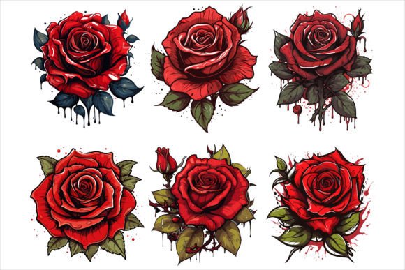 Download Watercolor Red Rose Floral Bouquet - Premium Resources