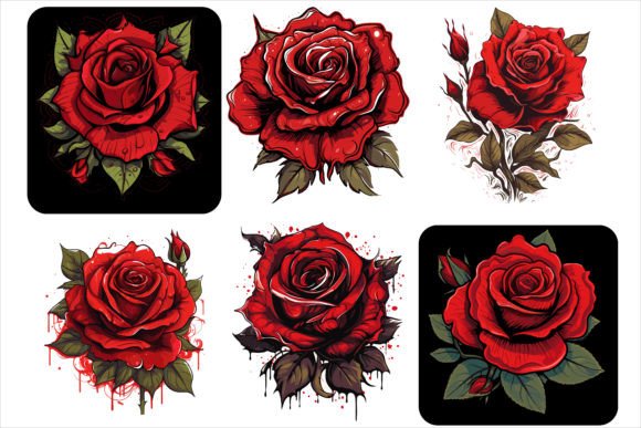 Download Watercolor Red Rose Floral Bouquet - Premium Resources